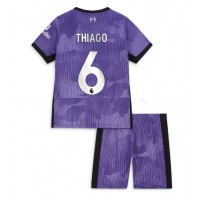 Camisa de Futebol Liverpool Thiago Alcantara #6 Equipamento Alternativo Infantil 2023-24 Manga Curta (+ Calças curtas)